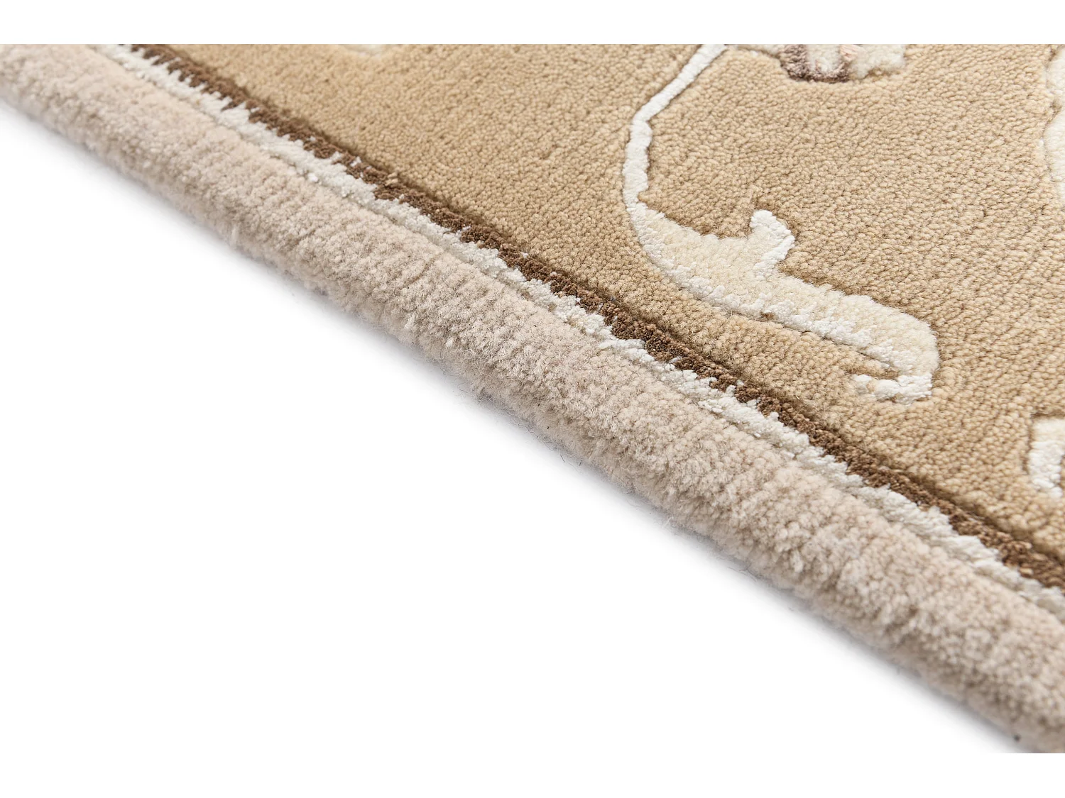 Läufer-Wollteppich 86x305 Beige Darya