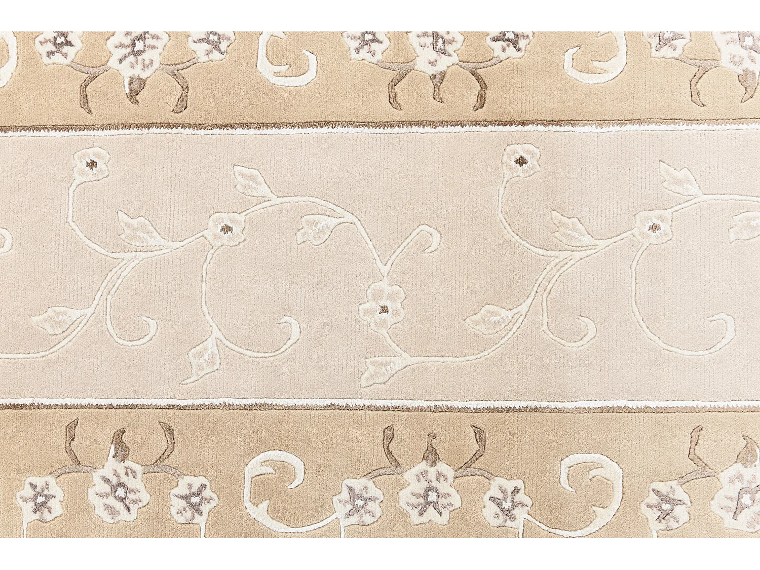 Läufer-Wollteppich 86x305 Beige Darya