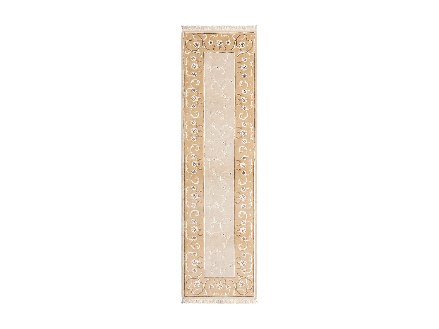 Tapis de couloir en laine 86x305 beige Darya