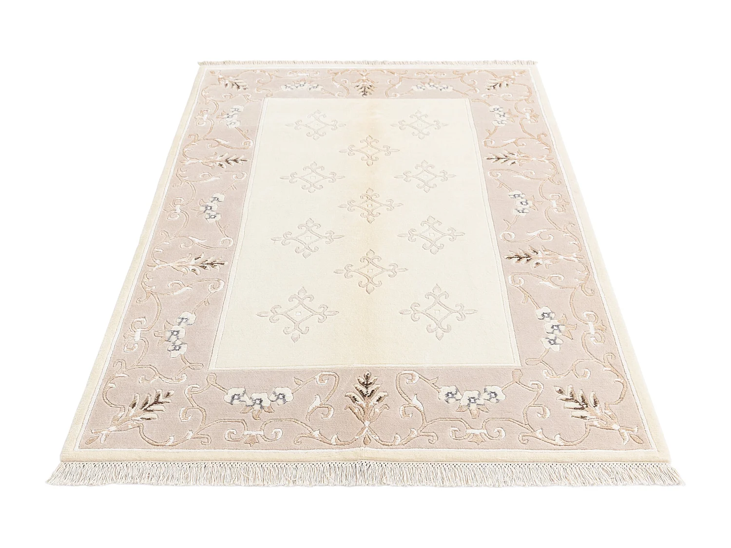 Tapis de laine 122x183 beige Darya