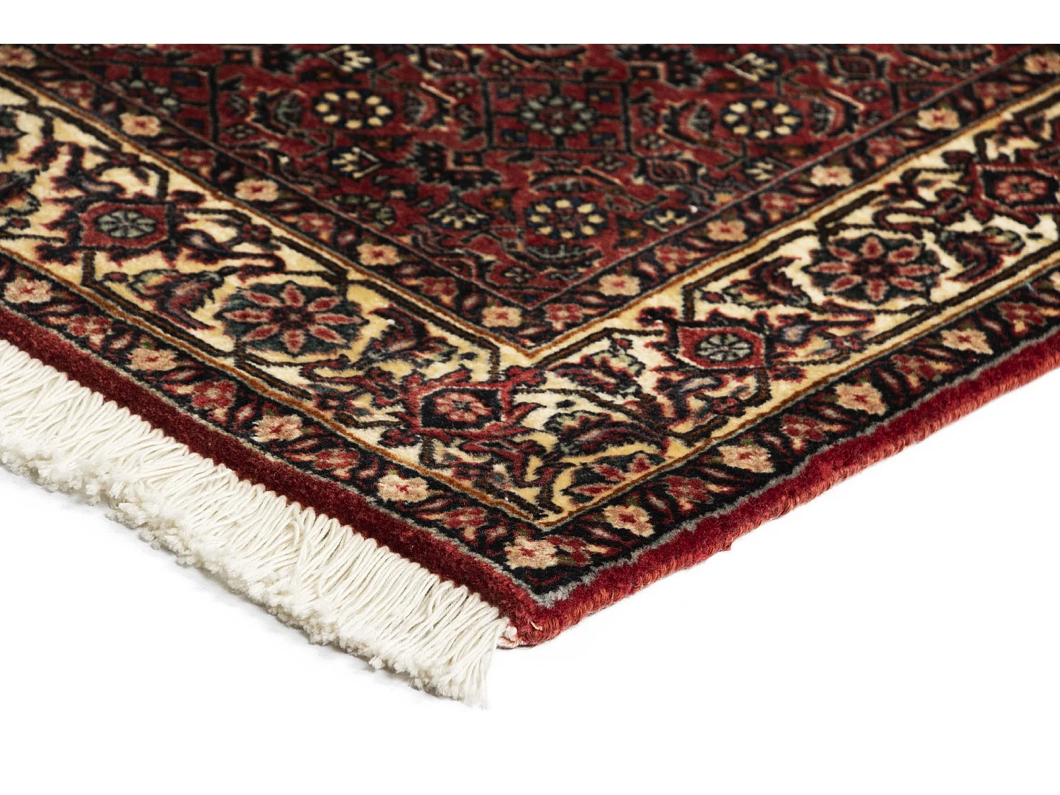 Läufer-Wollteppich 84x319 Rot Bidjar