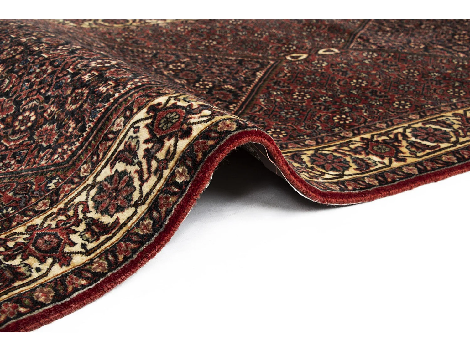 Läufer-Wollteppich 84x319 Rot Bidjar