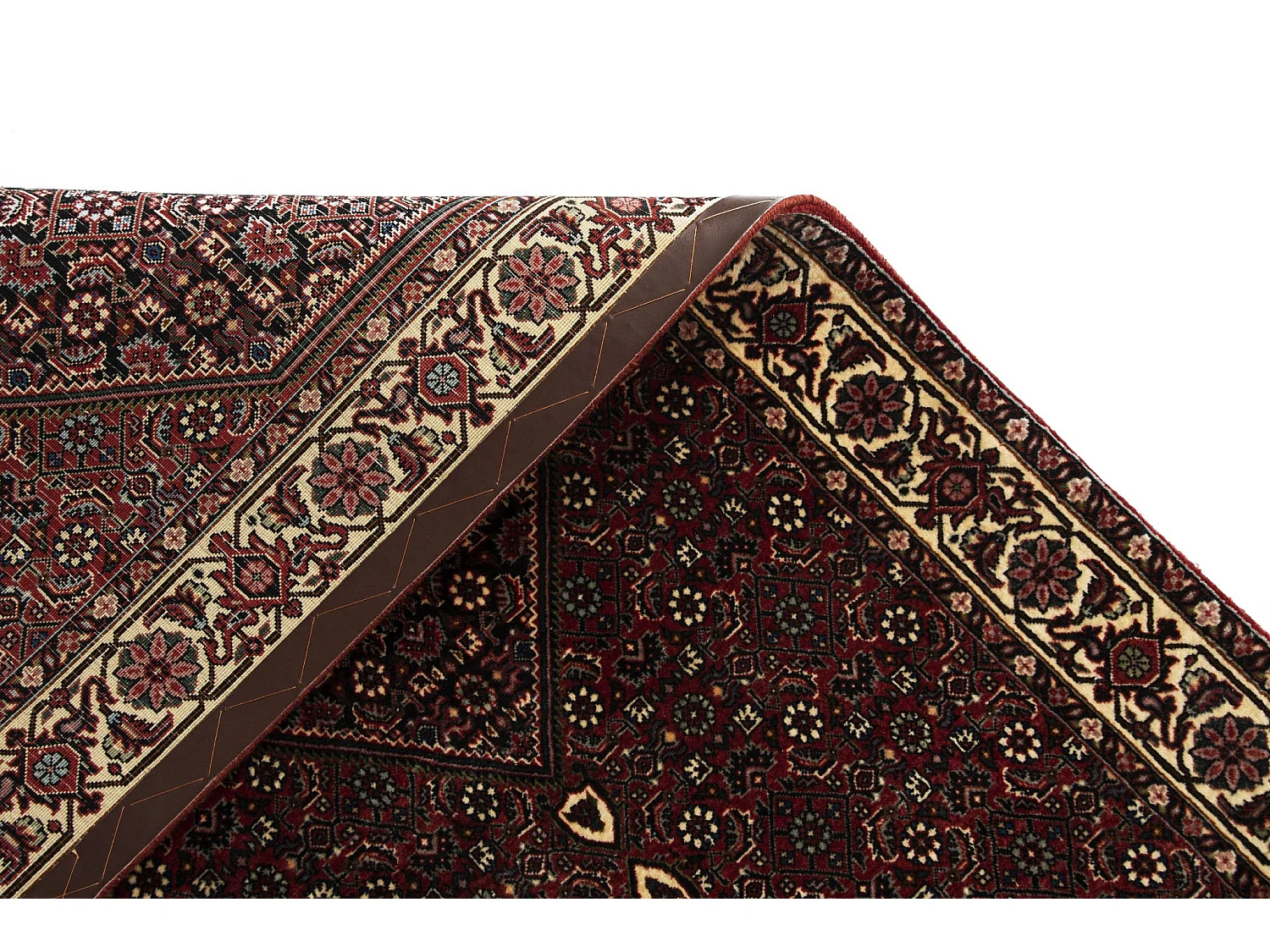 Läufer-Wollteppich 84x319 Rot Bidjar