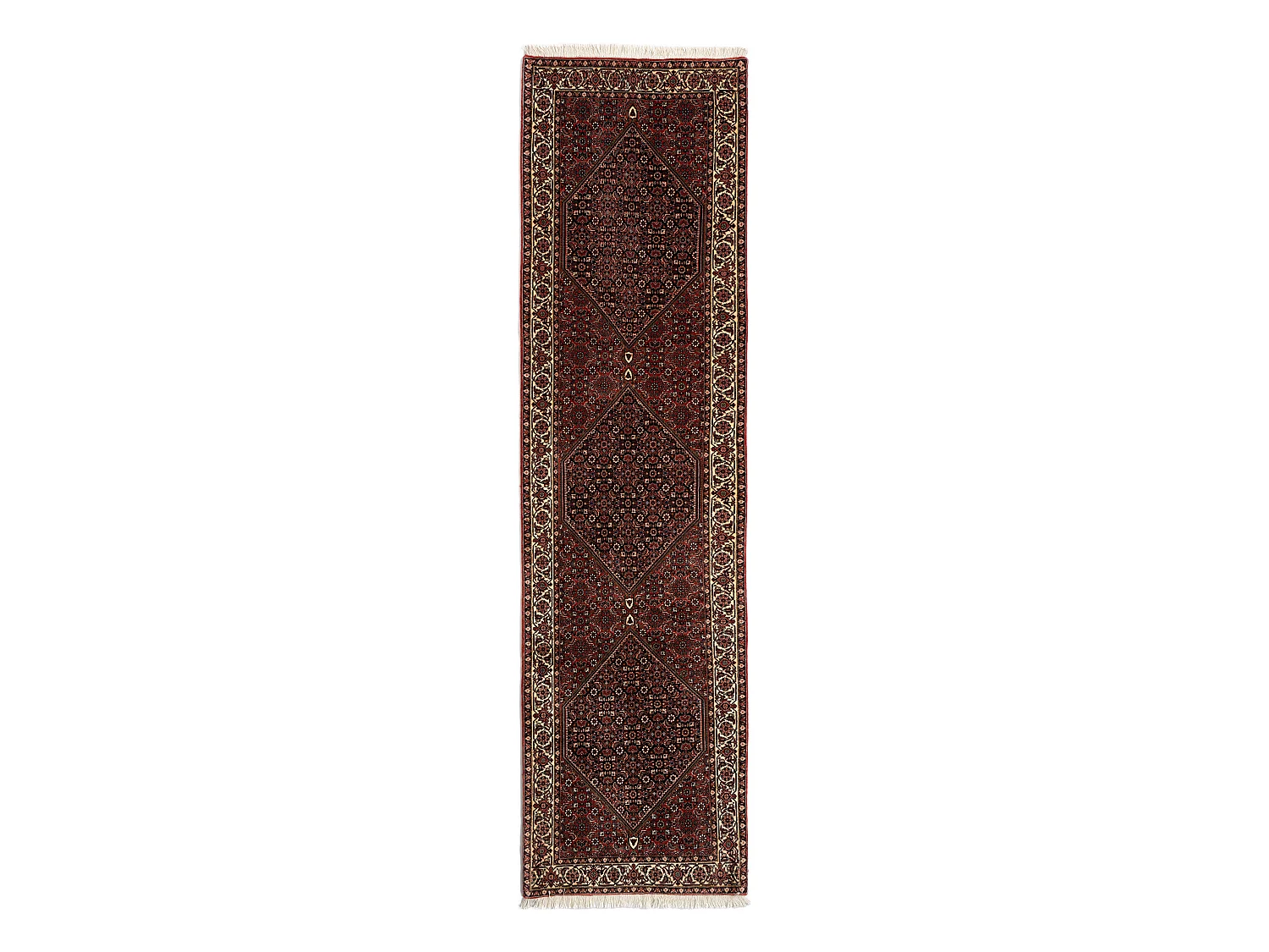 Tapis de couloir en laine 84x319 rouge Bidjar