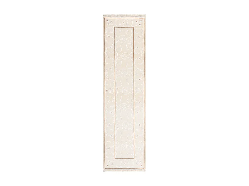 Läufer-Wollteppich 81x297 Beige Darya