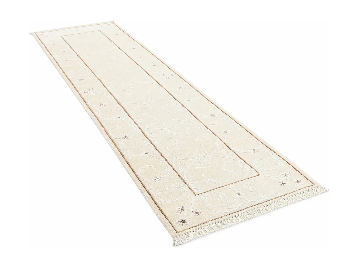 Tapis de couloir en laine 81x297 beige Darya