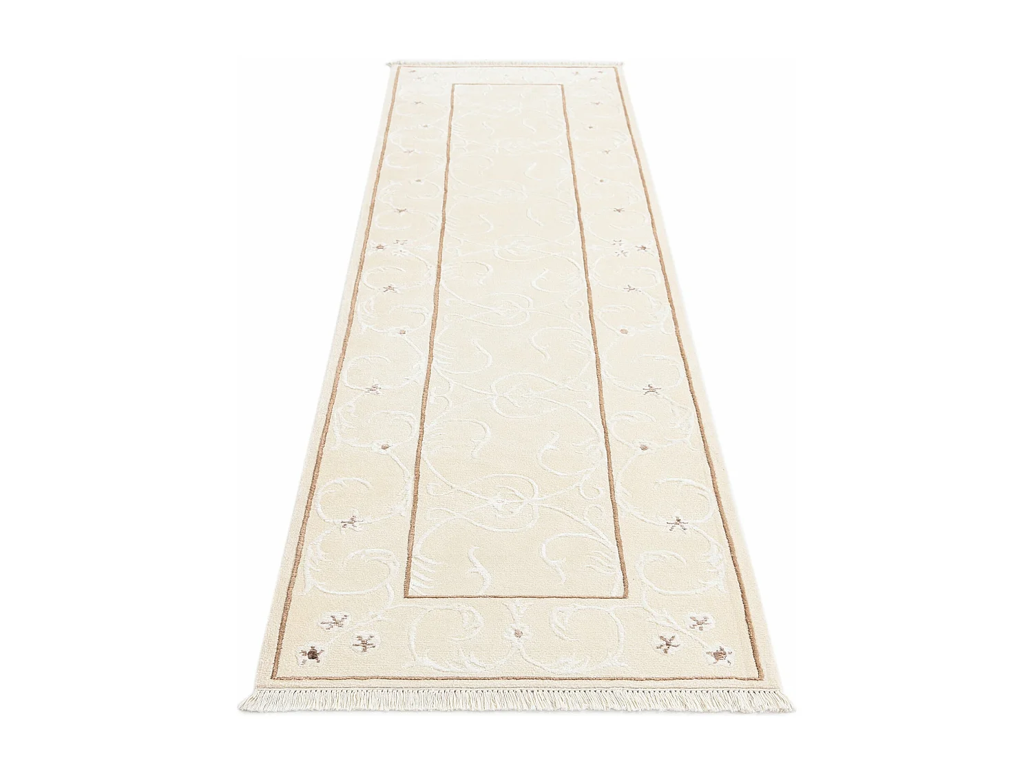 Tapis de couloir en laine 81x297 beige Darya