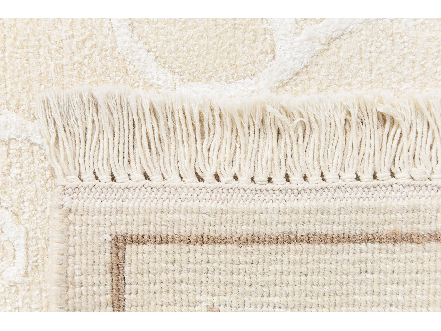 Tapis de couloir en laine 81x297 beige Darya