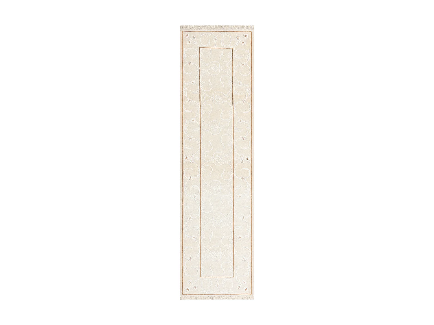 Tapis de couloir en laine 81x297 beige Darya