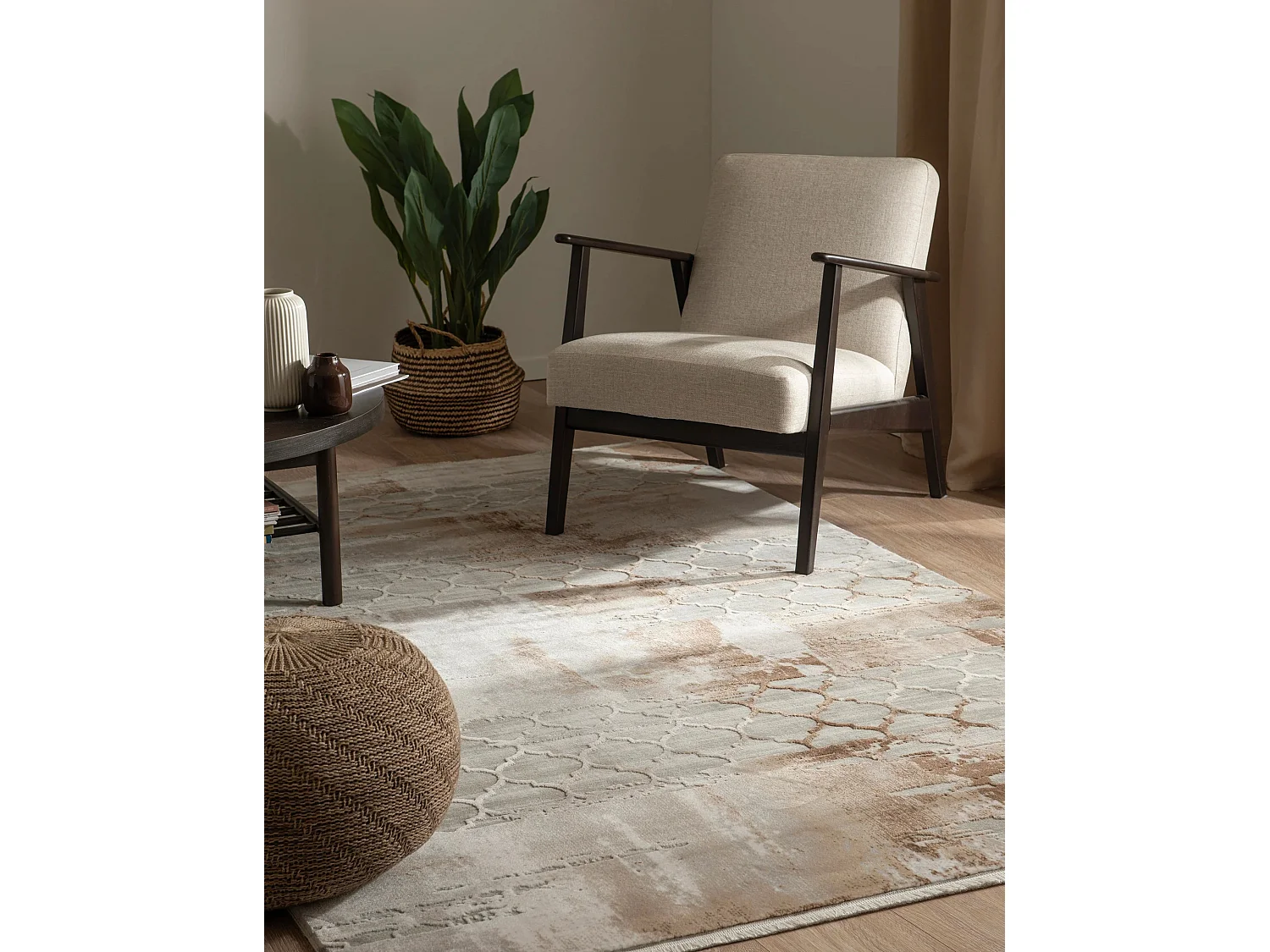 Teppich 215x305 Braun Davos Mesh