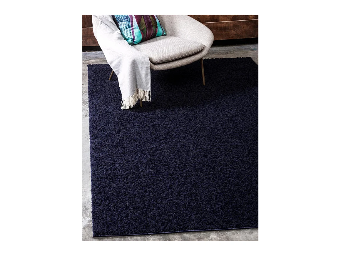 Tapis shaggy 185x275 nuit bleue Luzern