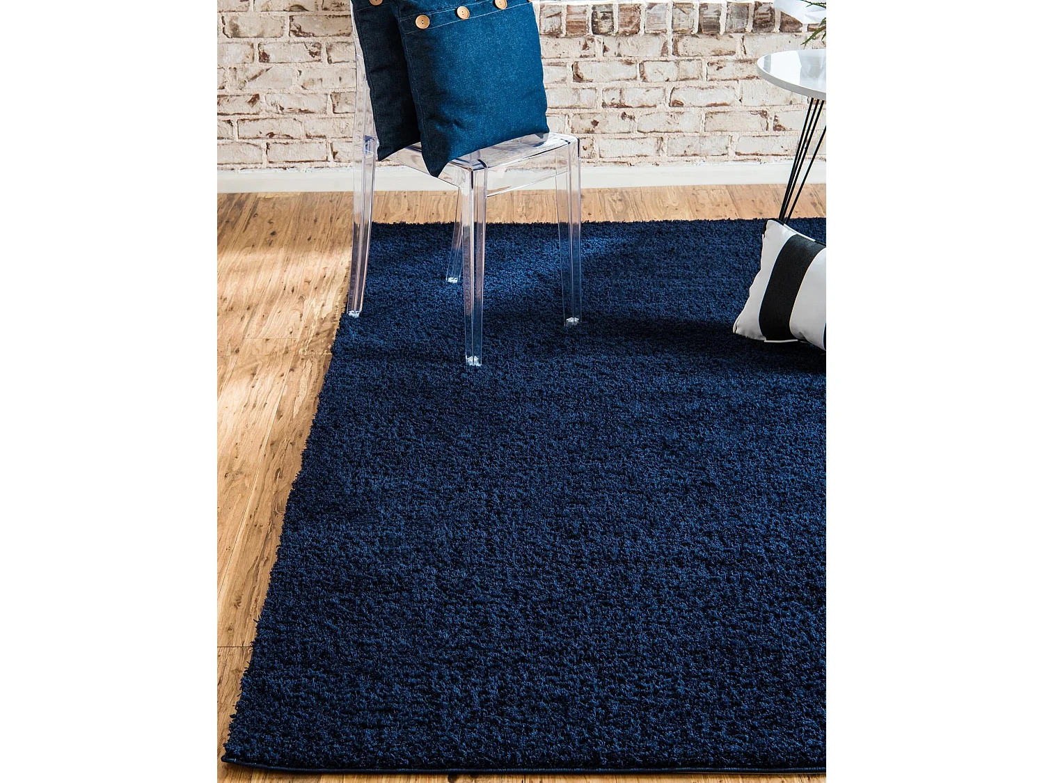 Tapis shaggy 185x275 nuit bleue Luzern