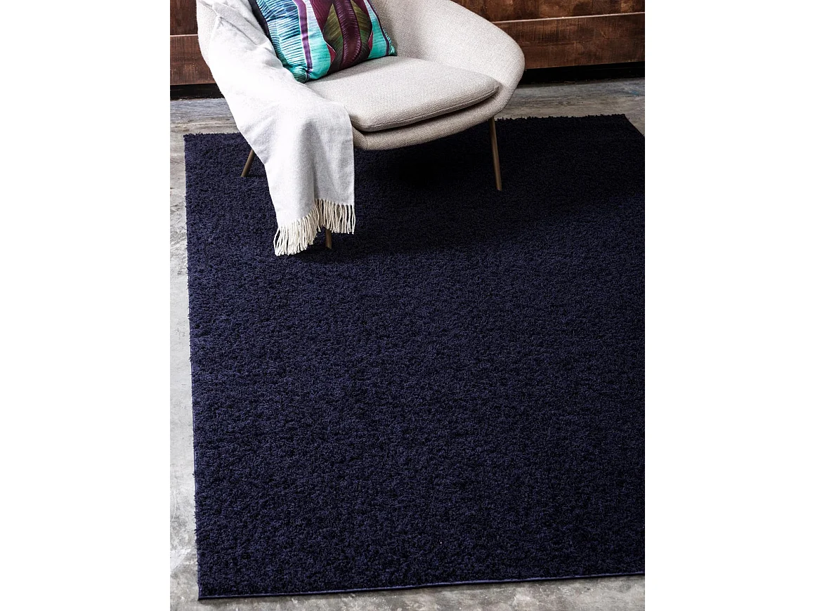 Tapis shaggy 185x275 nuit bleue Luzern