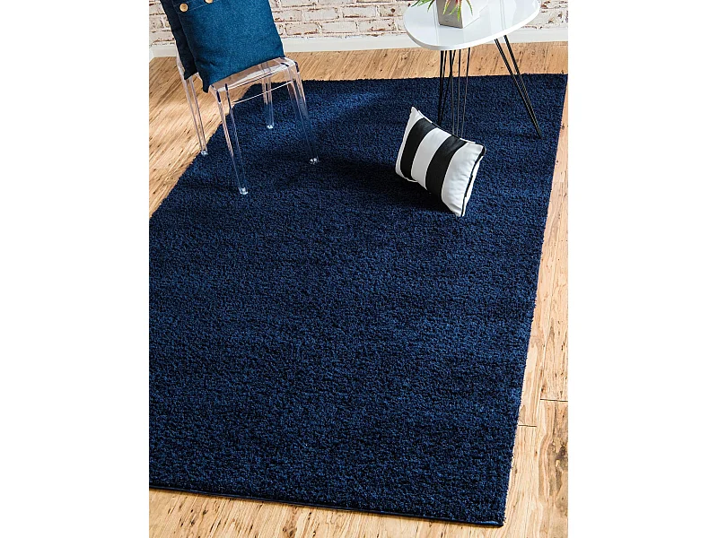 Tappeto shaggy  185x275 blu notte Luzern