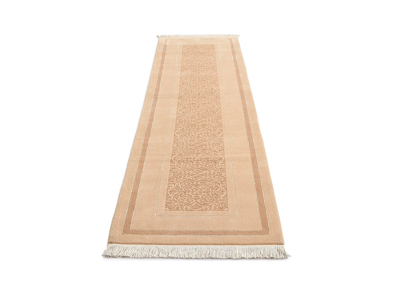 Tapis de couloir en laine 81x302 brun Darya