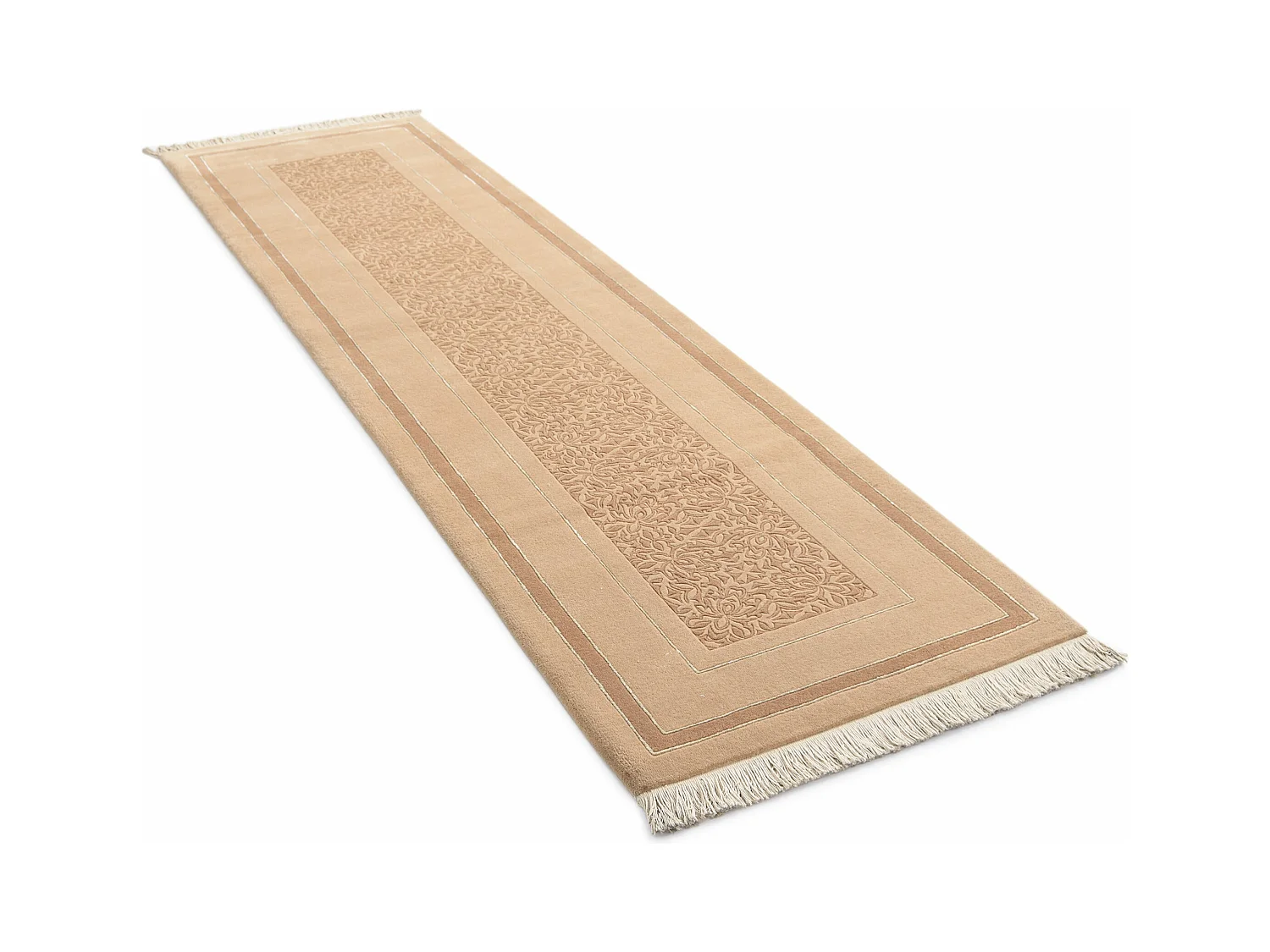 Tapis de couloir en laine 81x302 brun Darya