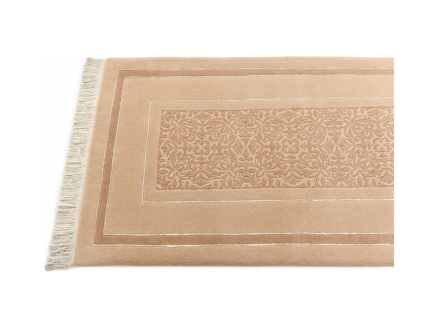 Tapis de couloir en laine 81x302 brun Darya