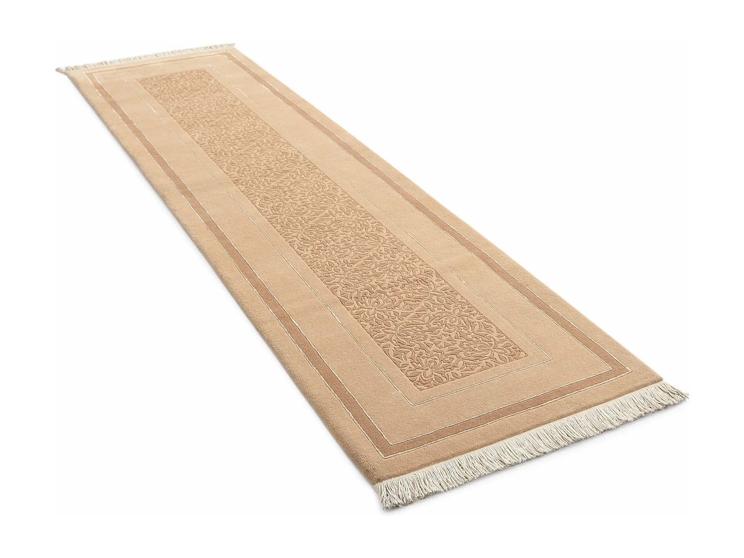Tapis de couloir en laine 81x302 brun Darya
