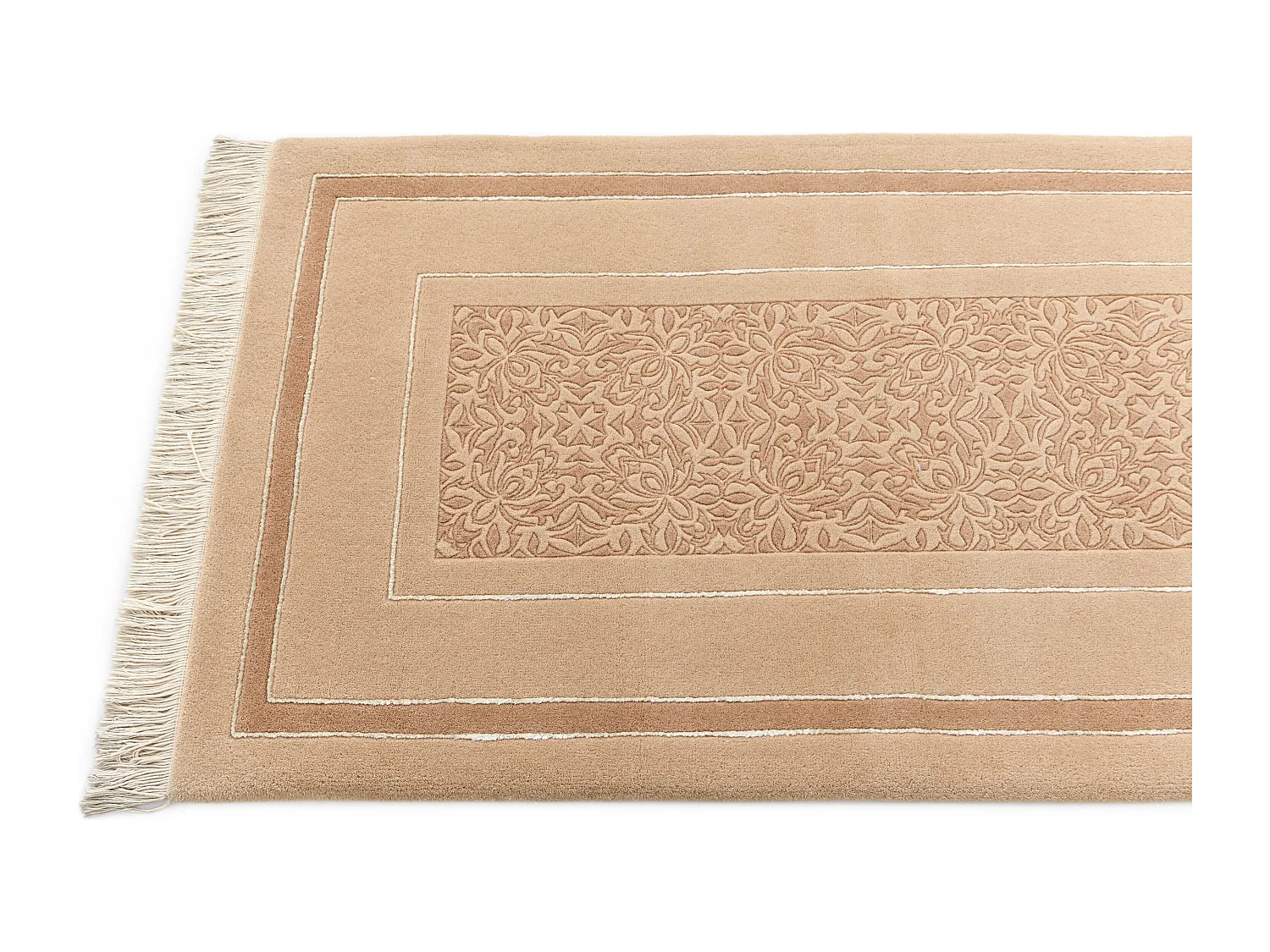 Tapis de couloir en laine 81x302 brun Darya