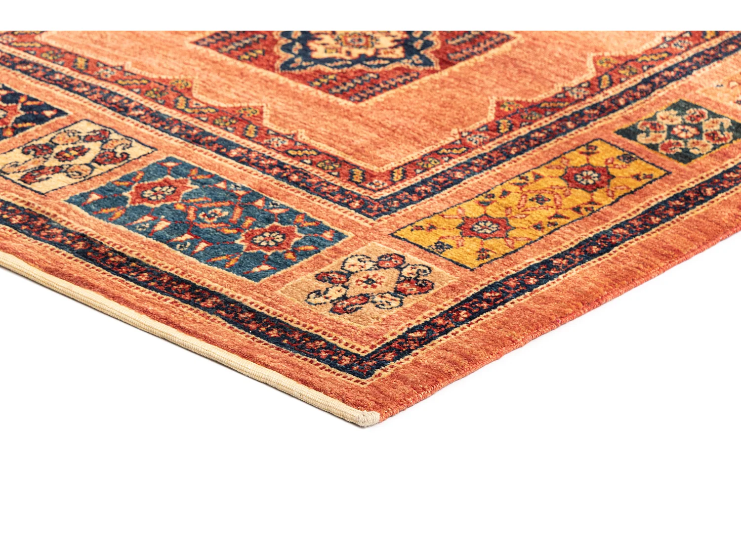 Tapis de laine 110x173 brun Kashkuli