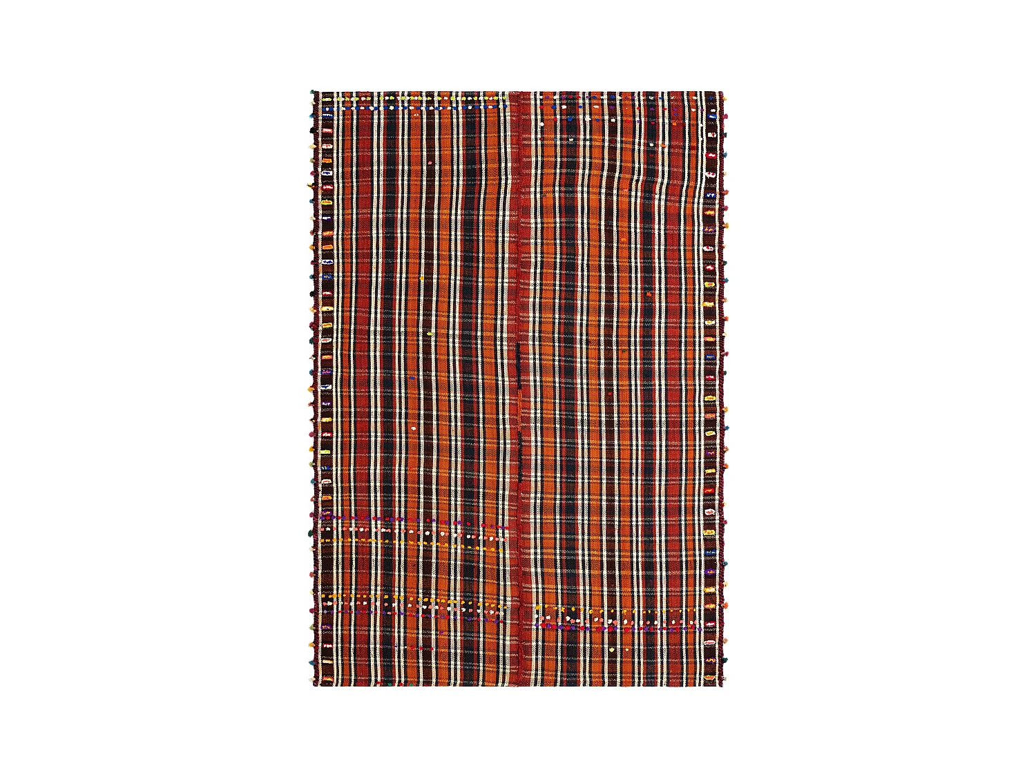 Tapis de laine 147x213 rouge Jajim