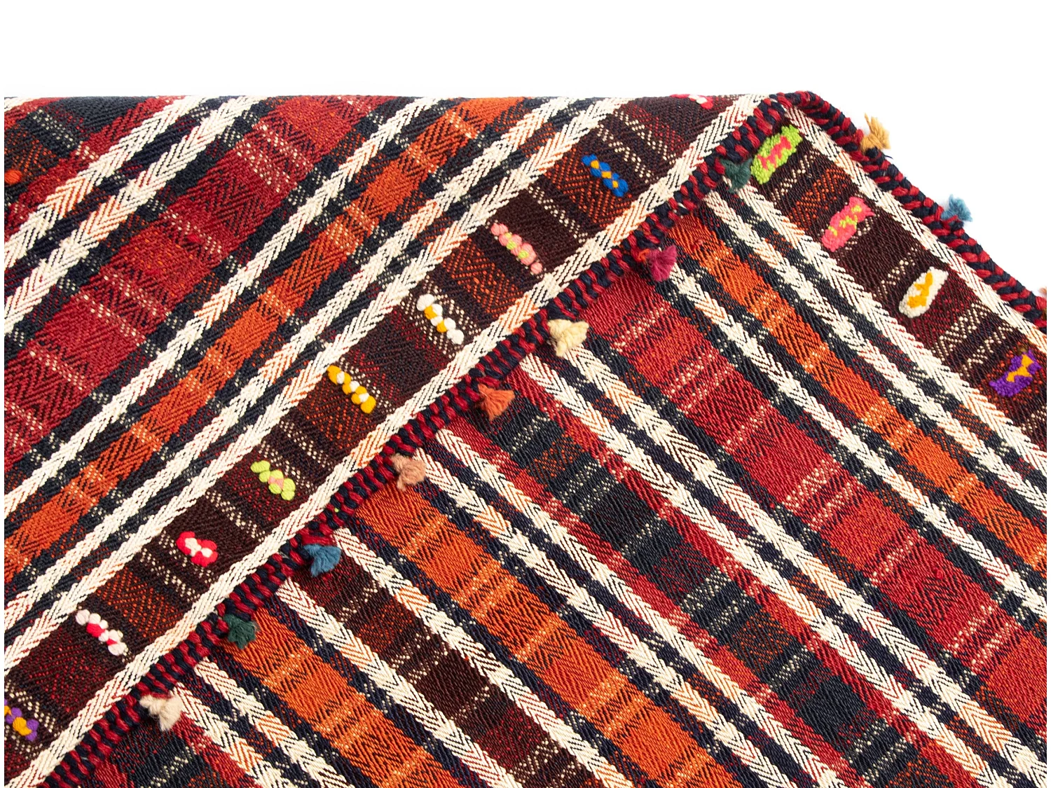 Tapis de laine 147x213 rouge Jajim