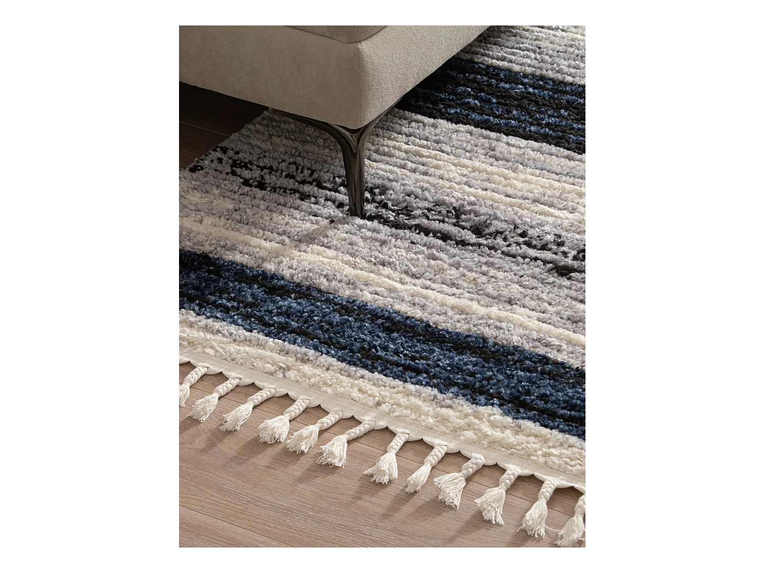 Hoogpolig tapijt 185x125 Blauw Frauenfeldnea