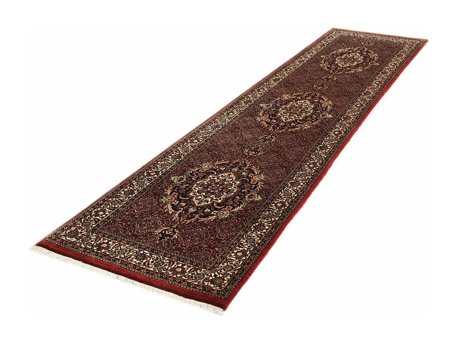 Tapis de couloir en laine 76x329 rouge Bidjar