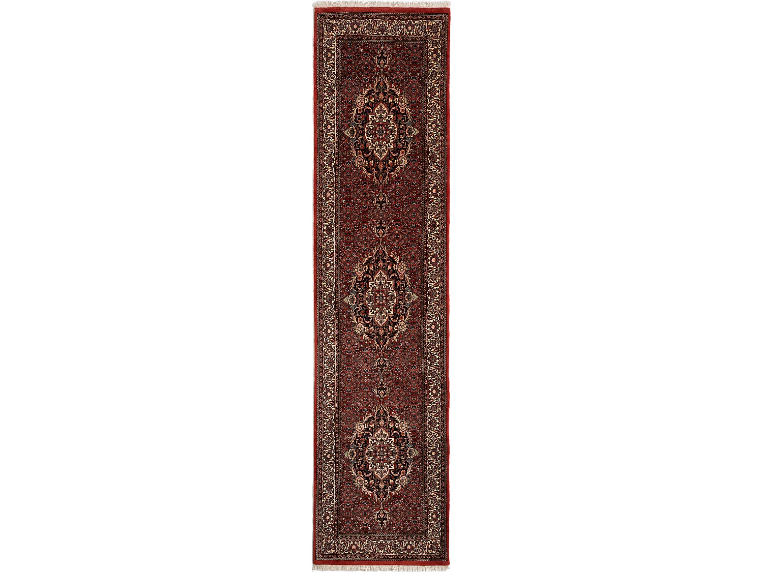 Tapis de couloir en laine 76x329 rouge Bidjar