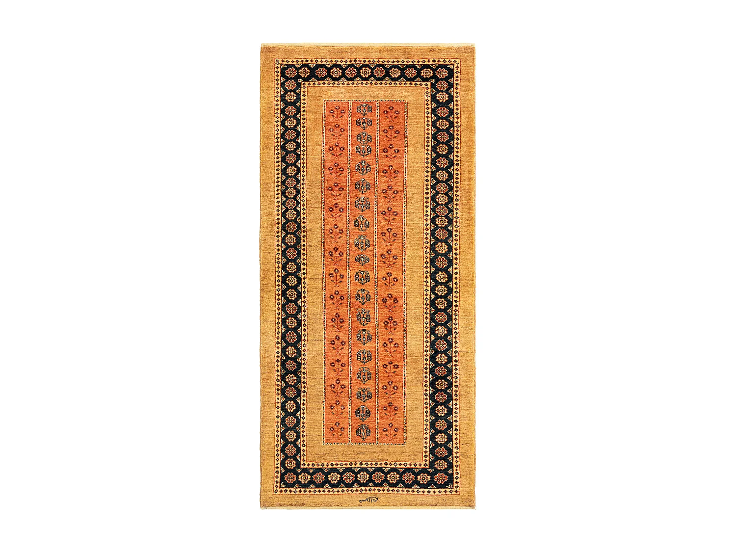 Tapis de couloir en laine 84x185 brun Kashkuli