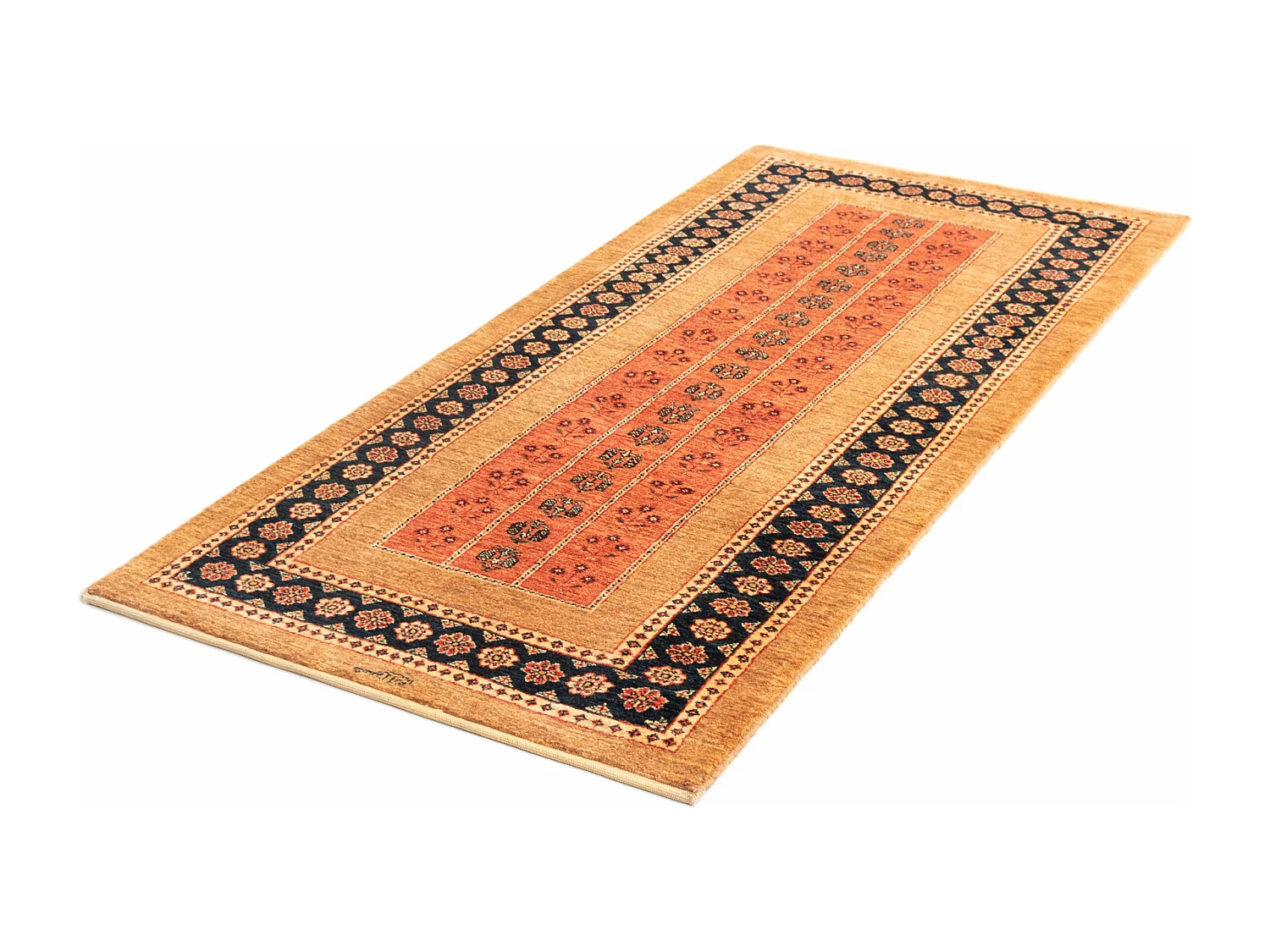 Tapis de couloir en laine 84x185 brun Kashkuli