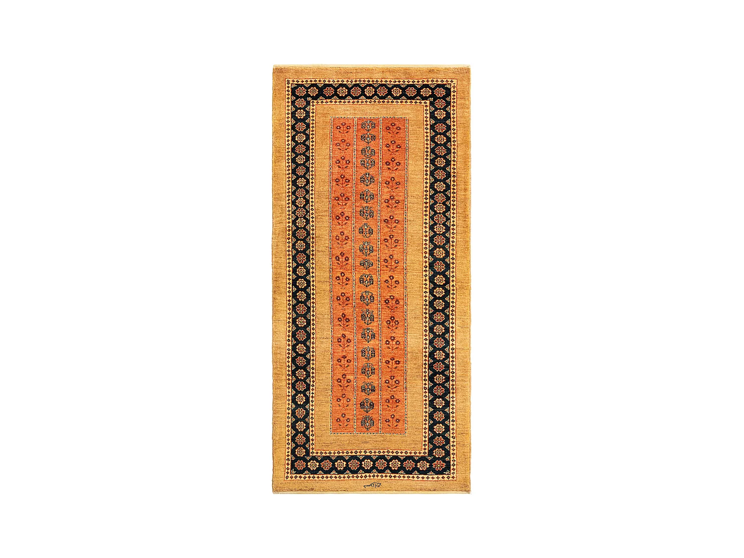 Tapis de couloir en laine 84x185 brun Kashkuli