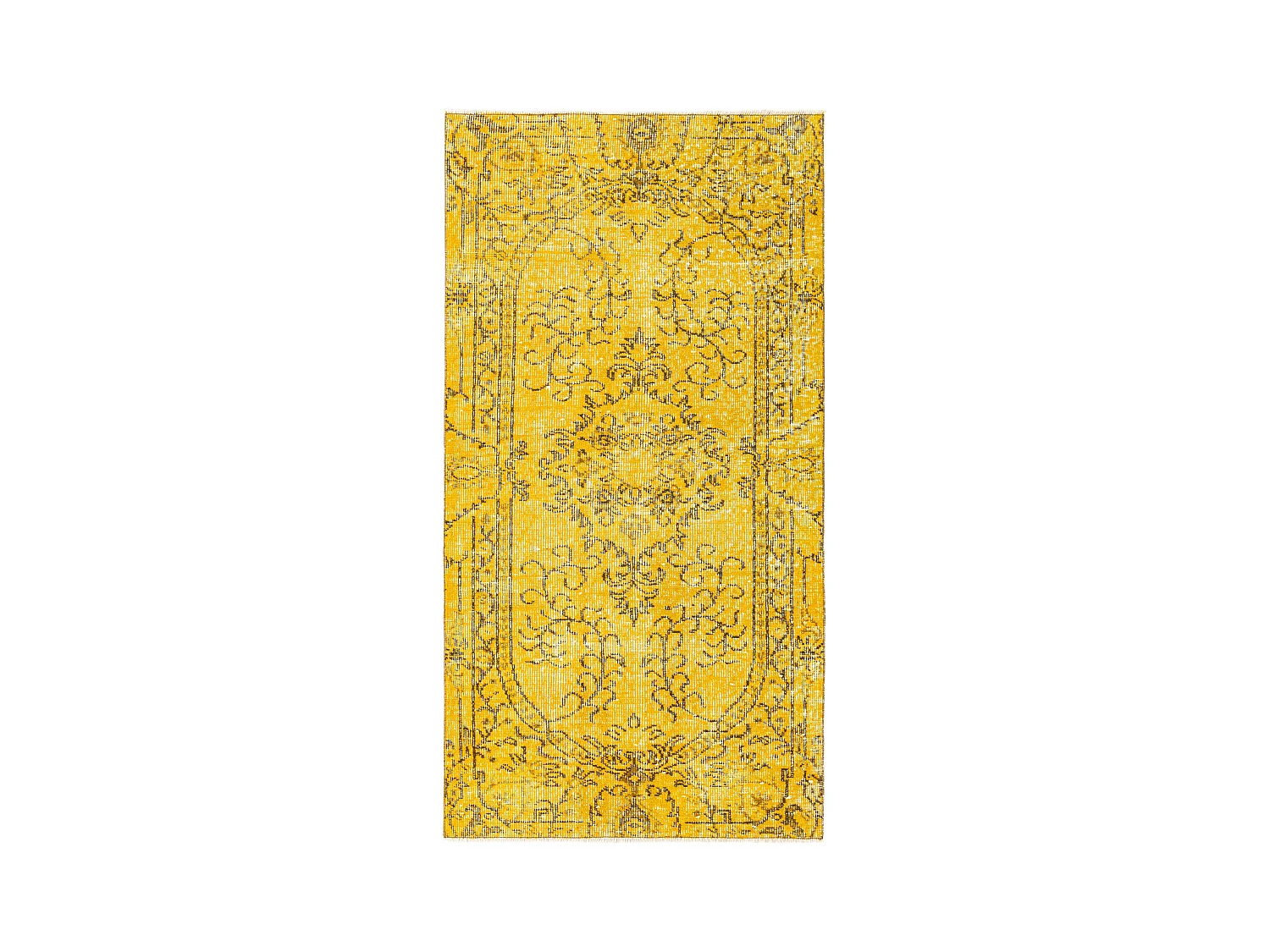 Tapis de laine 104x203 jaune Ultra Vintage
