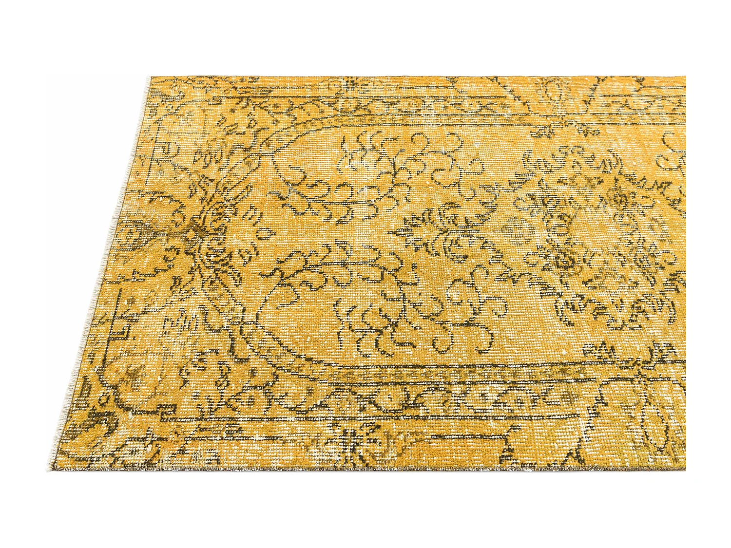 Tappeto in lana 104x203 giallo Ultra Vintage