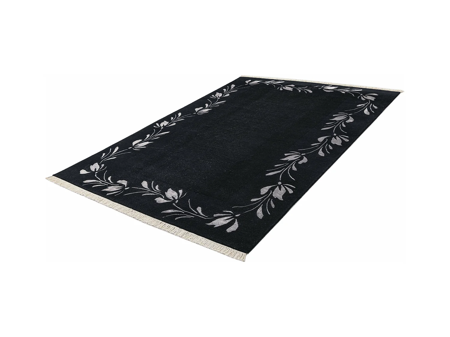 Wollteppich 173x241 Schwarz Darya