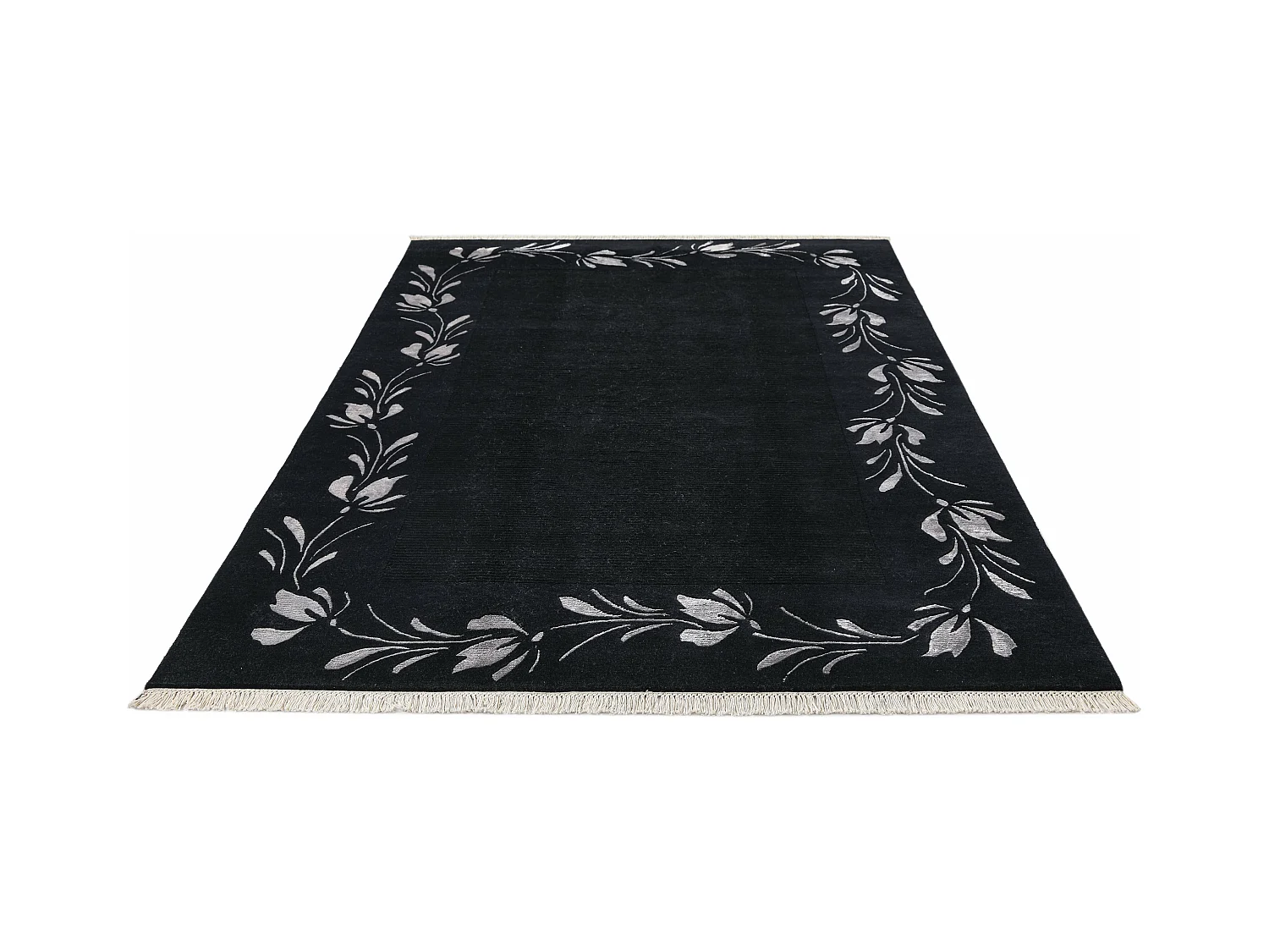 Wollteppich 173x241 Schwarz Darya