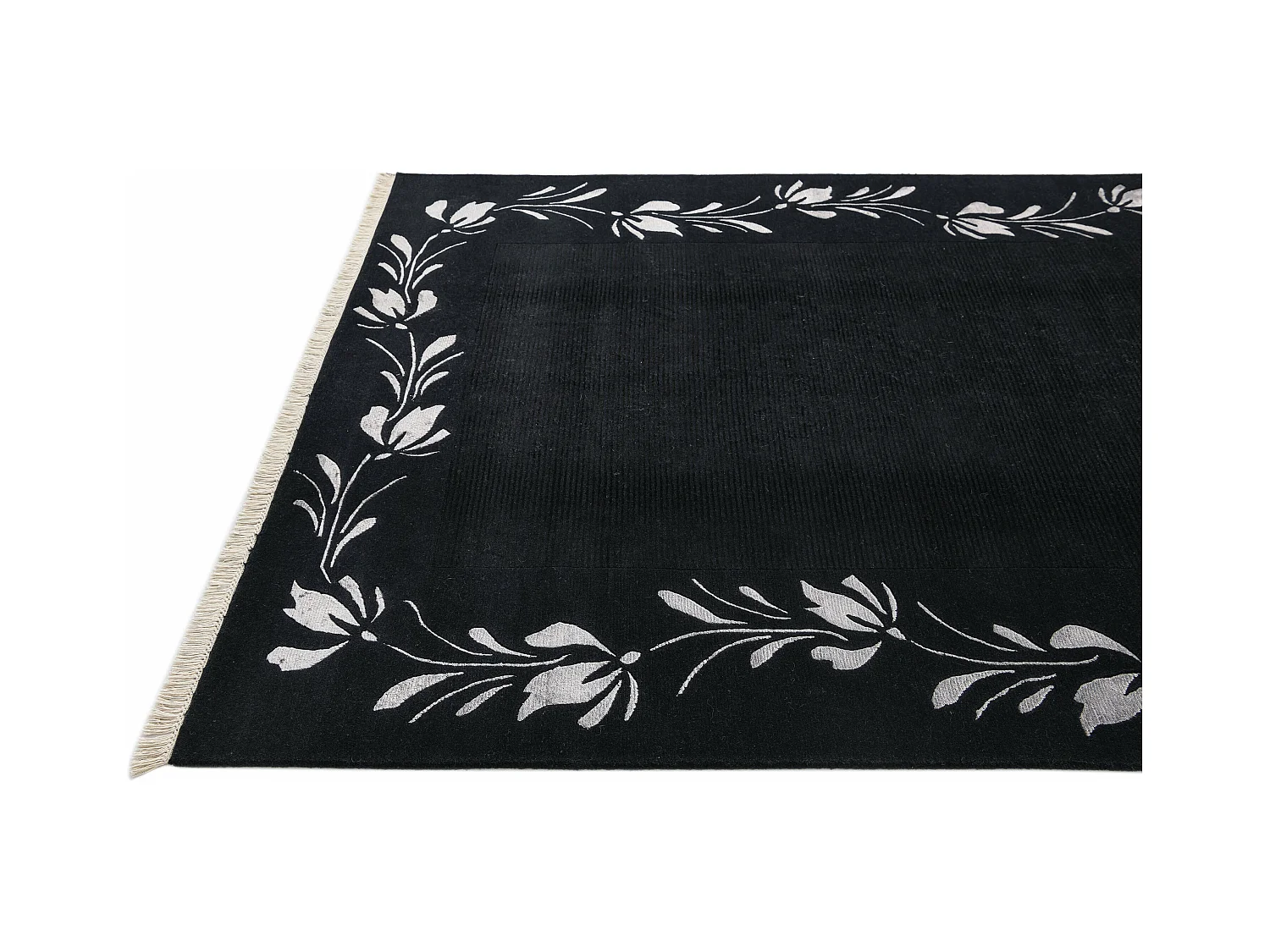 Wollteppich 173x241 Schwarz Darya