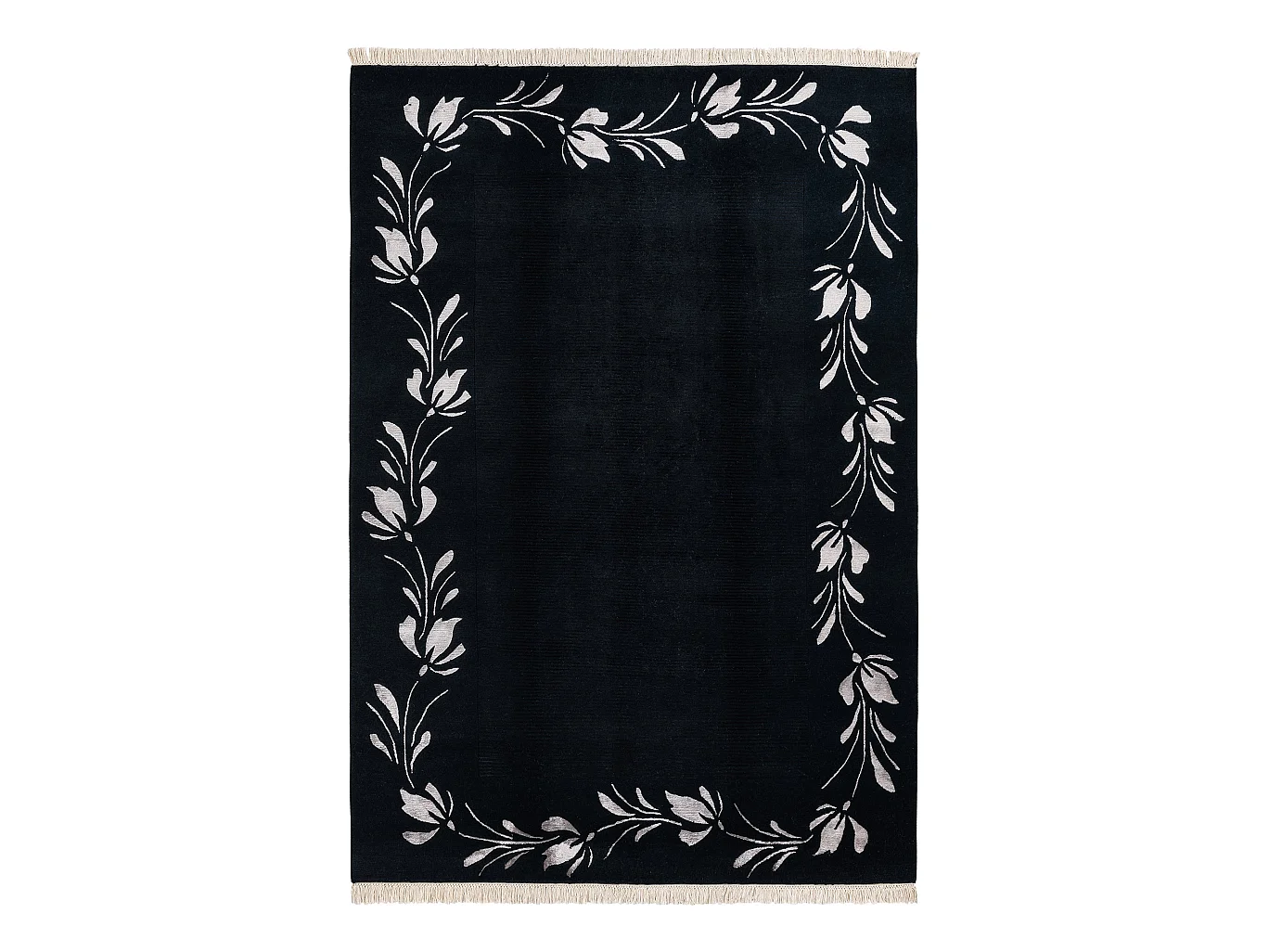Wollteppich 173x241 Schwarz Darya