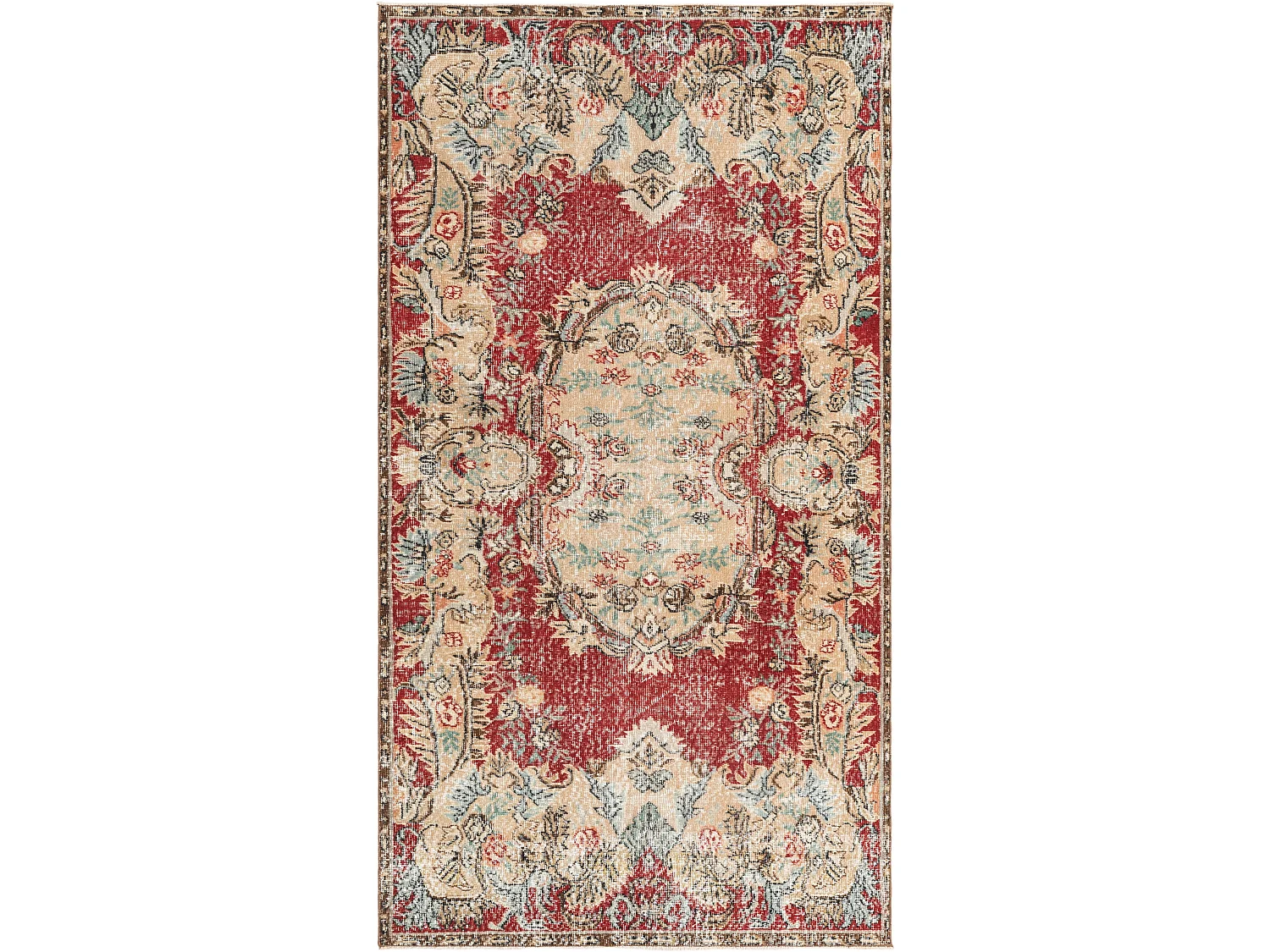 Wollteppich 137x251 Braun Ultra Vintage