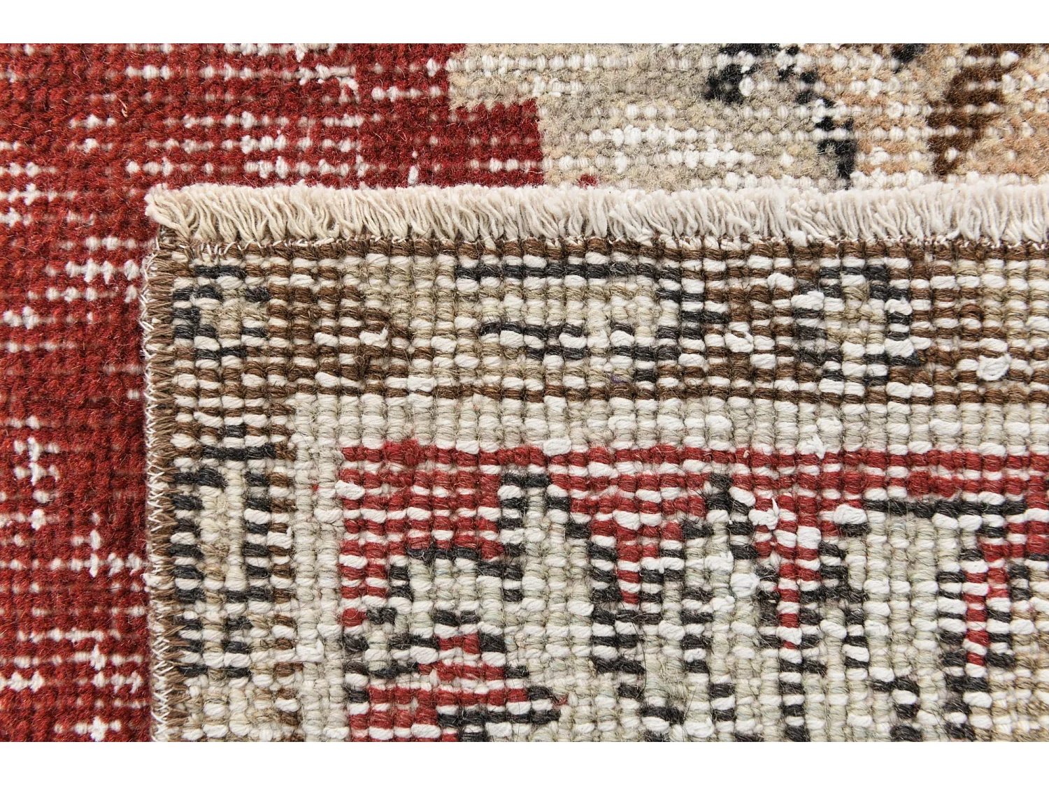 Wollteppich 137x251 Braun Ultra Vintage