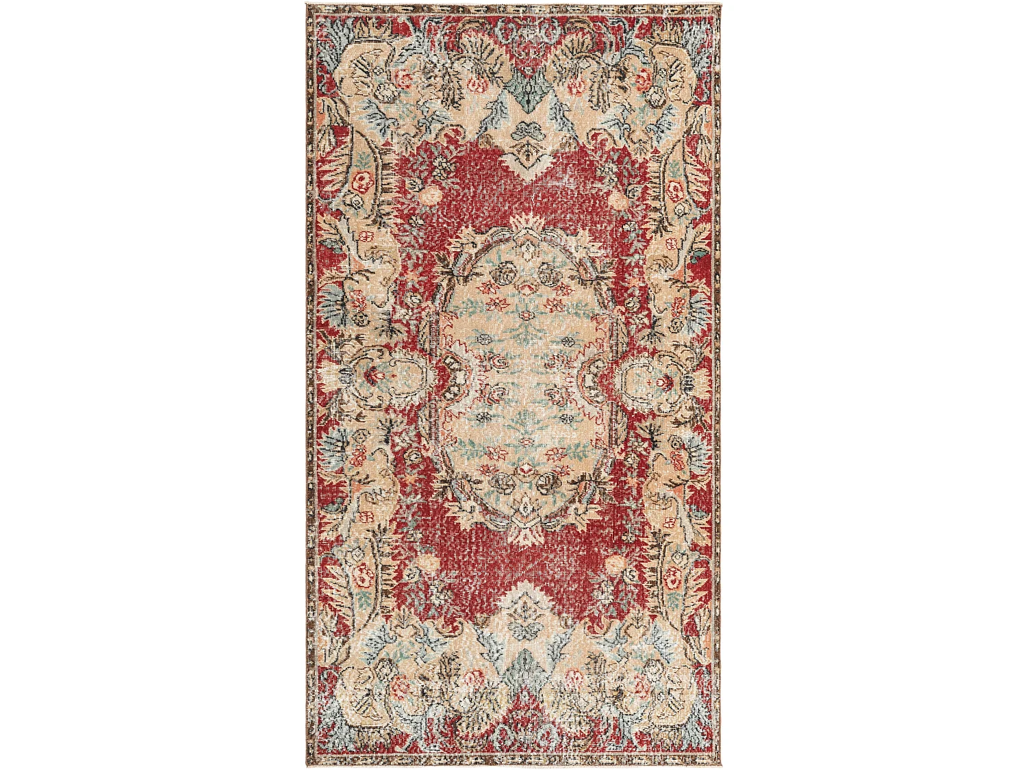 Wollteppich 137x251 Braun Ultra Vintage