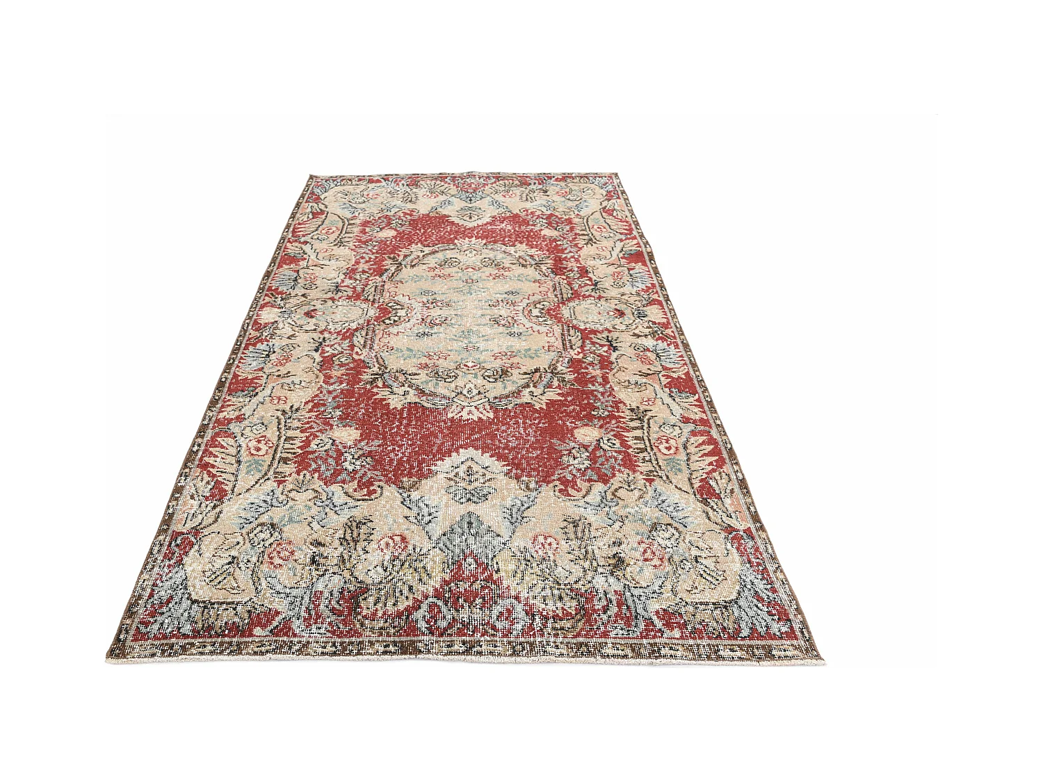 Wollteppich 137x251 Braun Ultra Vintage
