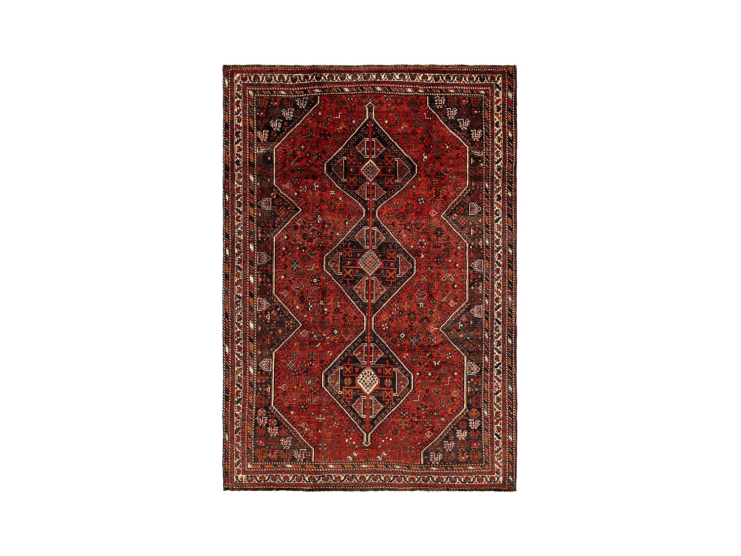 Tapis de laine 214x310 rouge Ghashghai