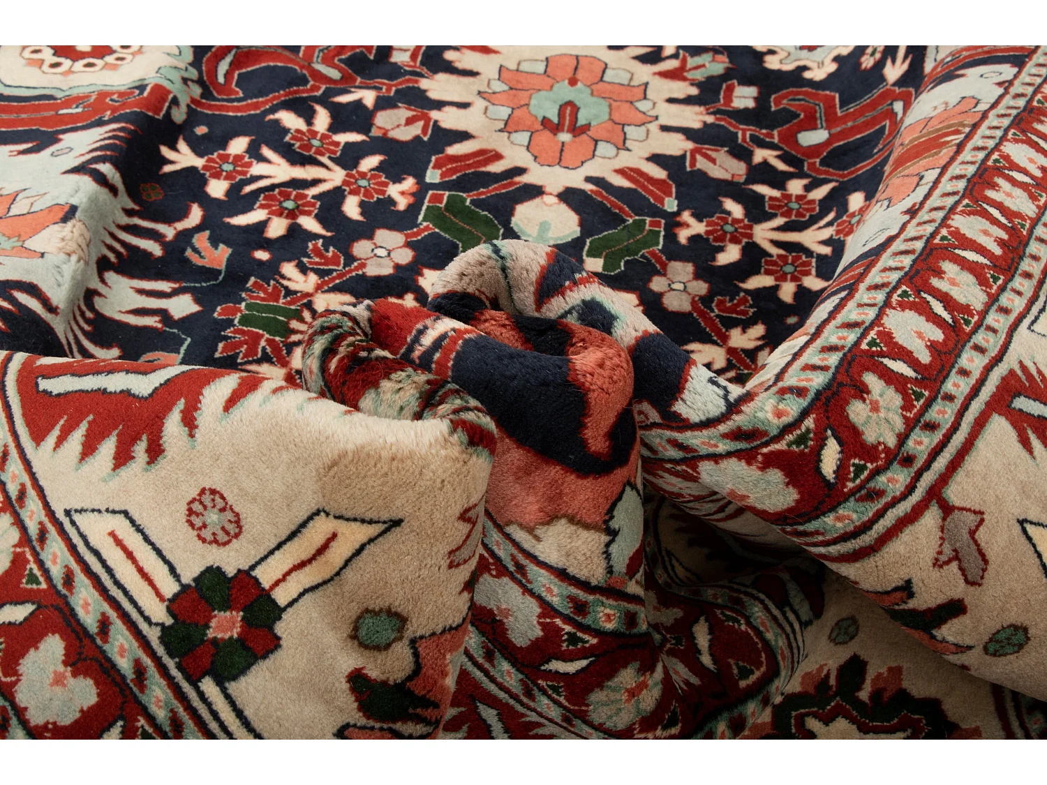 Tappeto in lana 250x362 Blu Tabriz