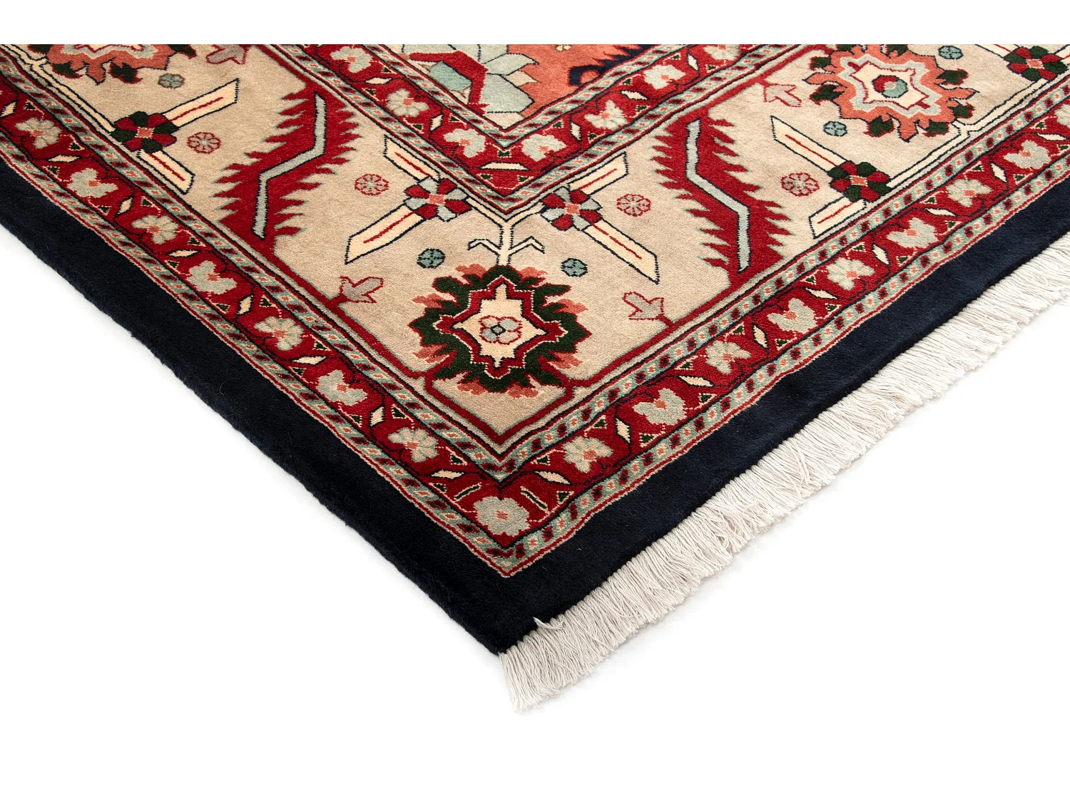 Tapis de laine 250x362 Bleu Tabriz