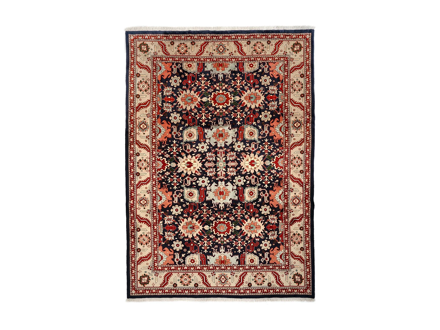 Tapis de laine 250x362 Bleu Tabriz