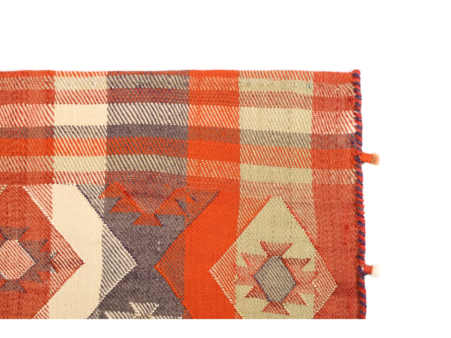 Tapis de laine 142x216 orange Jajim