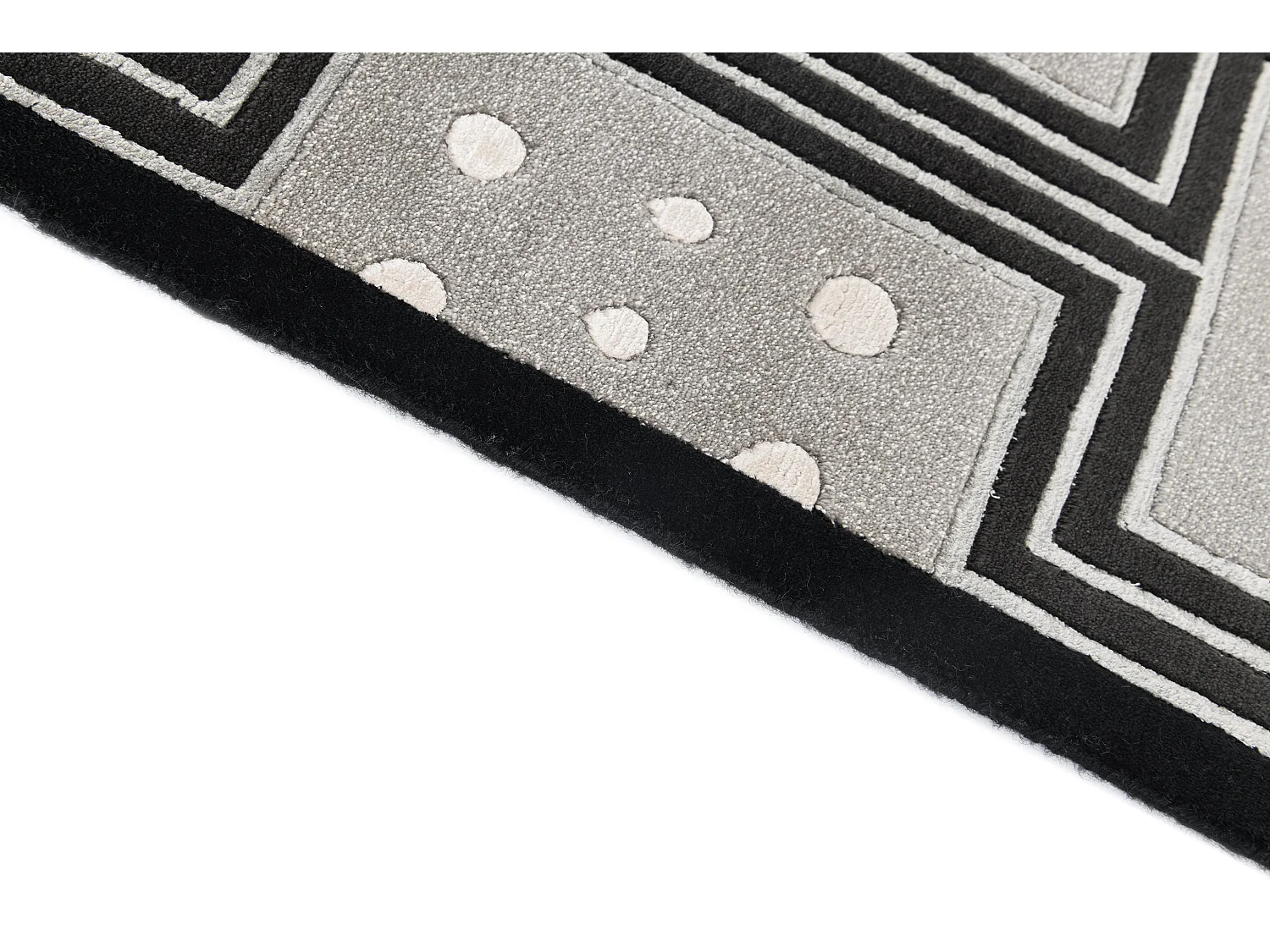Tapis de couloir en laine 79x211 noir Darya