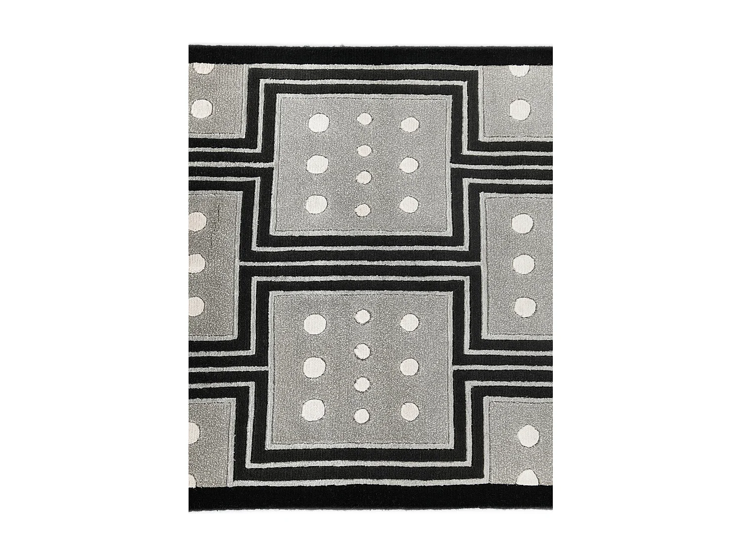 Tapis de couloir en laine 79x211 noir Darya