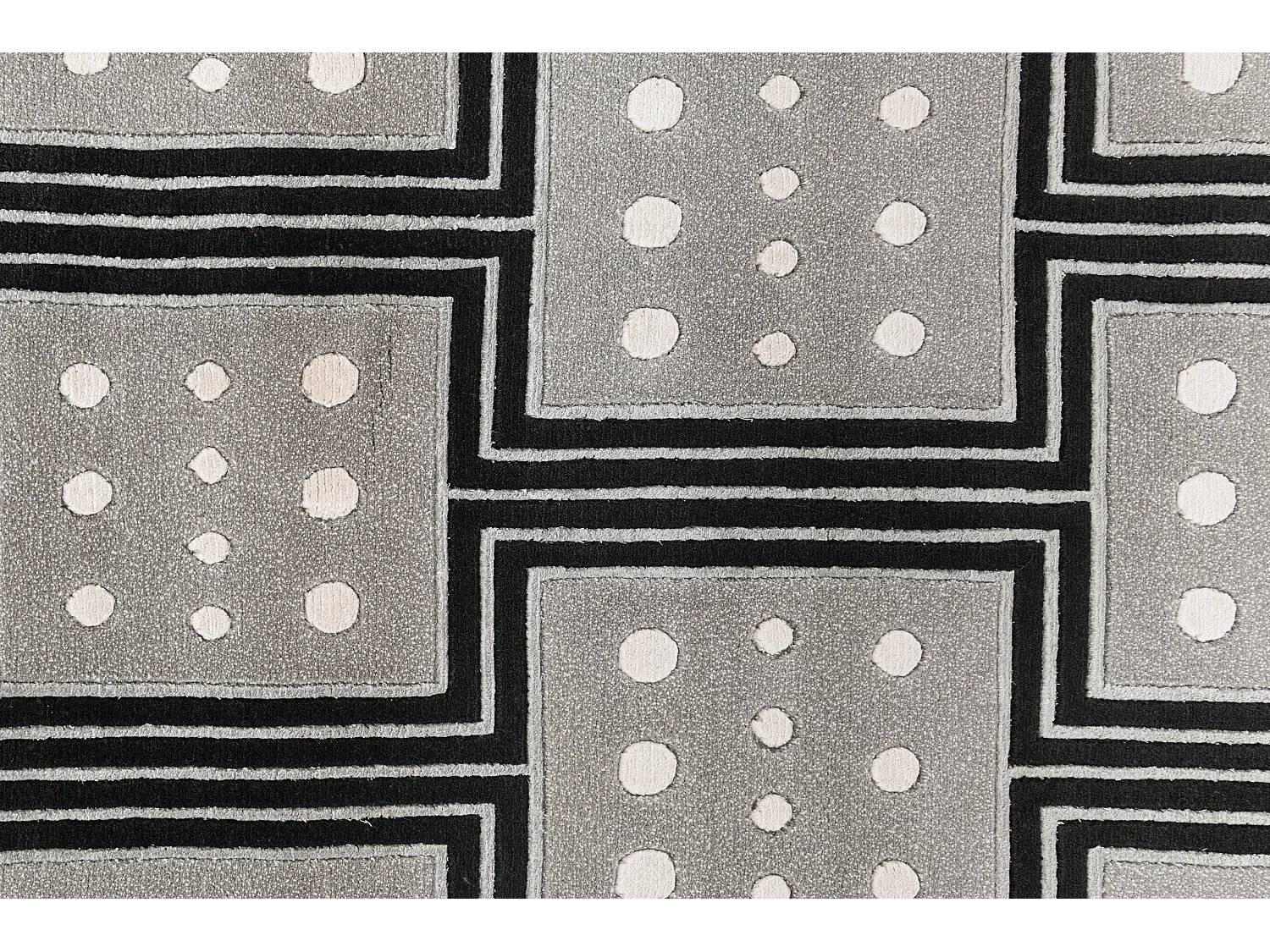 Tapis de couloir en laine 79x211 noir Darya